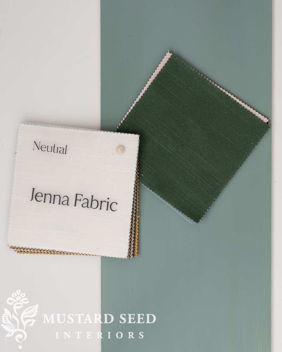 neutral curtains | dining room curtain swatches | miss mustard seed