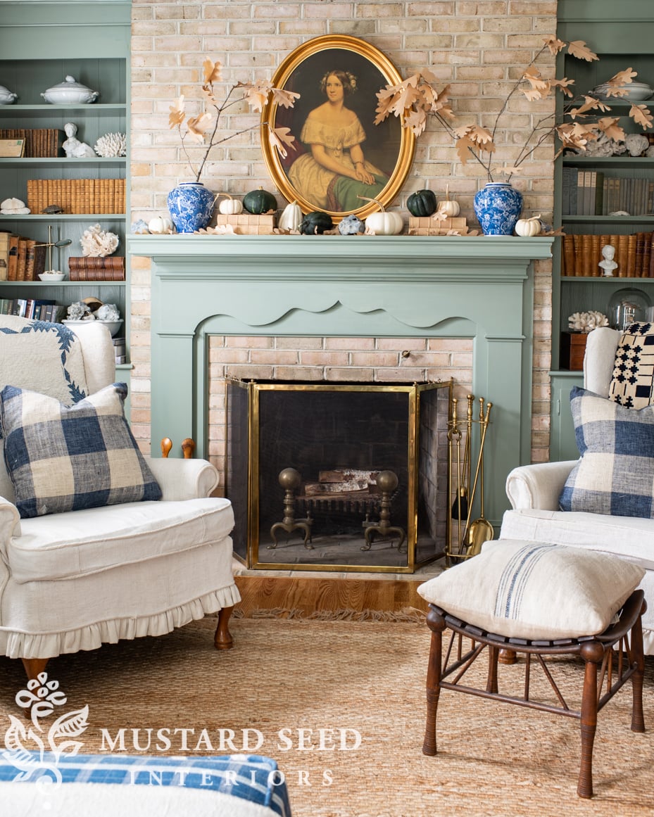 simple, natural fall mantel | autumn craft project | fall decorating | miss mustard seed