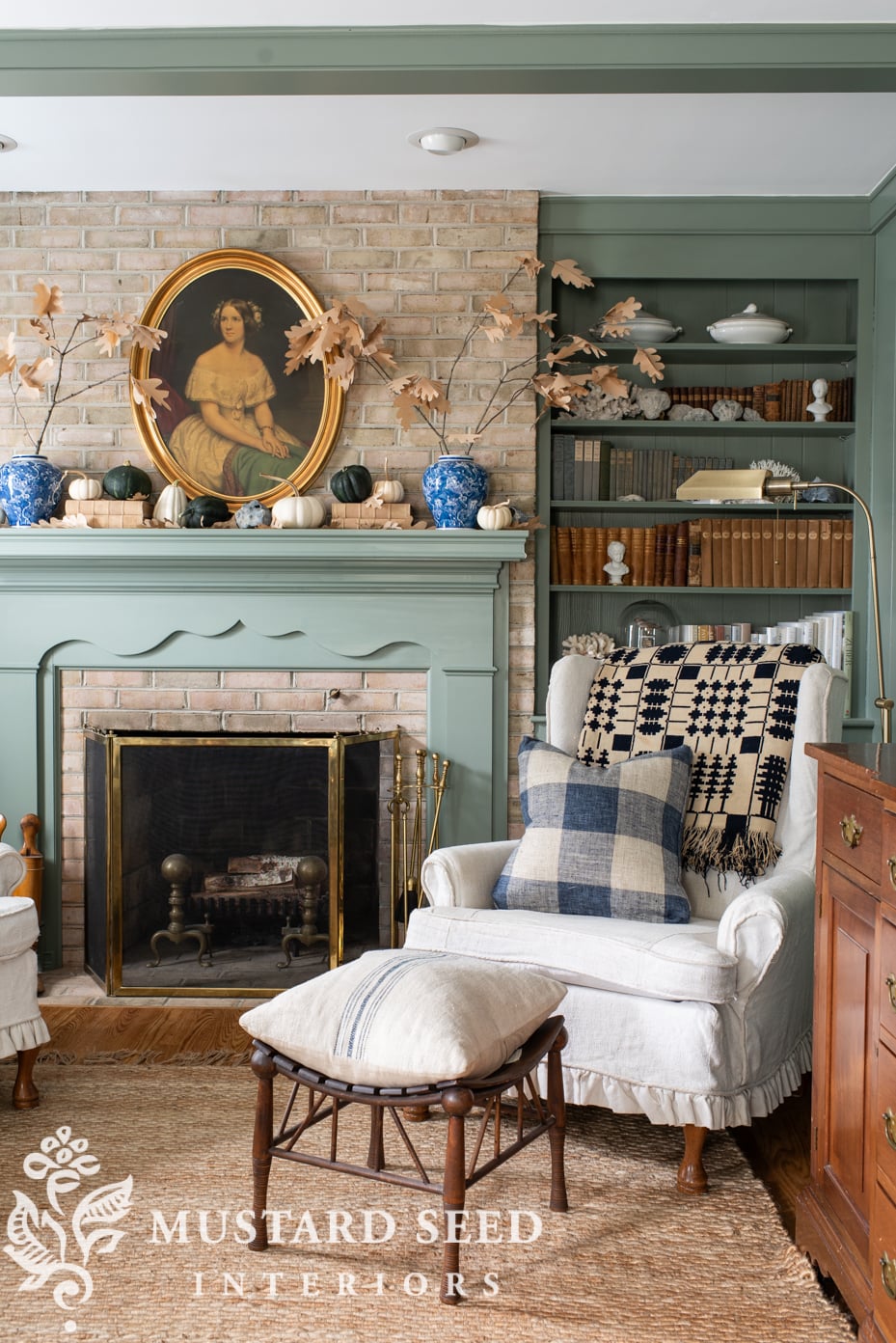 simple, natural fall mantel | autumn craft project | fall decorating | miss mustard seed