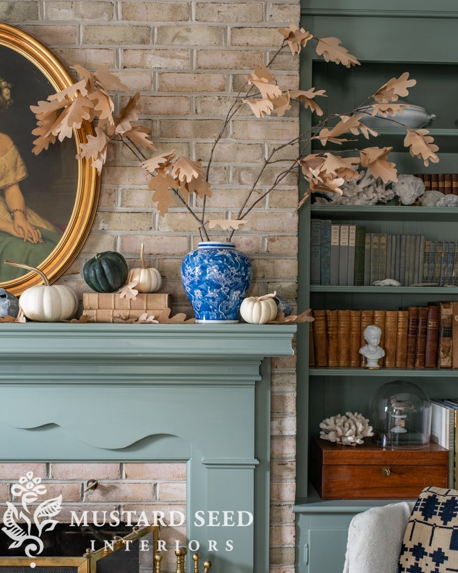 simple, natural fall mantel | autumn craft project | fall decorating | miss mustard seed
