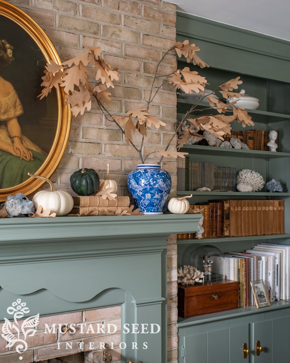 simple, natural fall mantel | autumn craft project | fall decorating | miss mustard seed