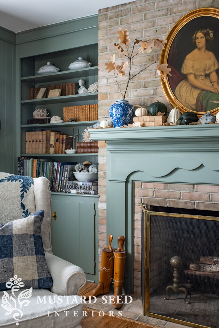 simple, natural fall mantel | autumn craft project | fall decorating | miss mustard seed