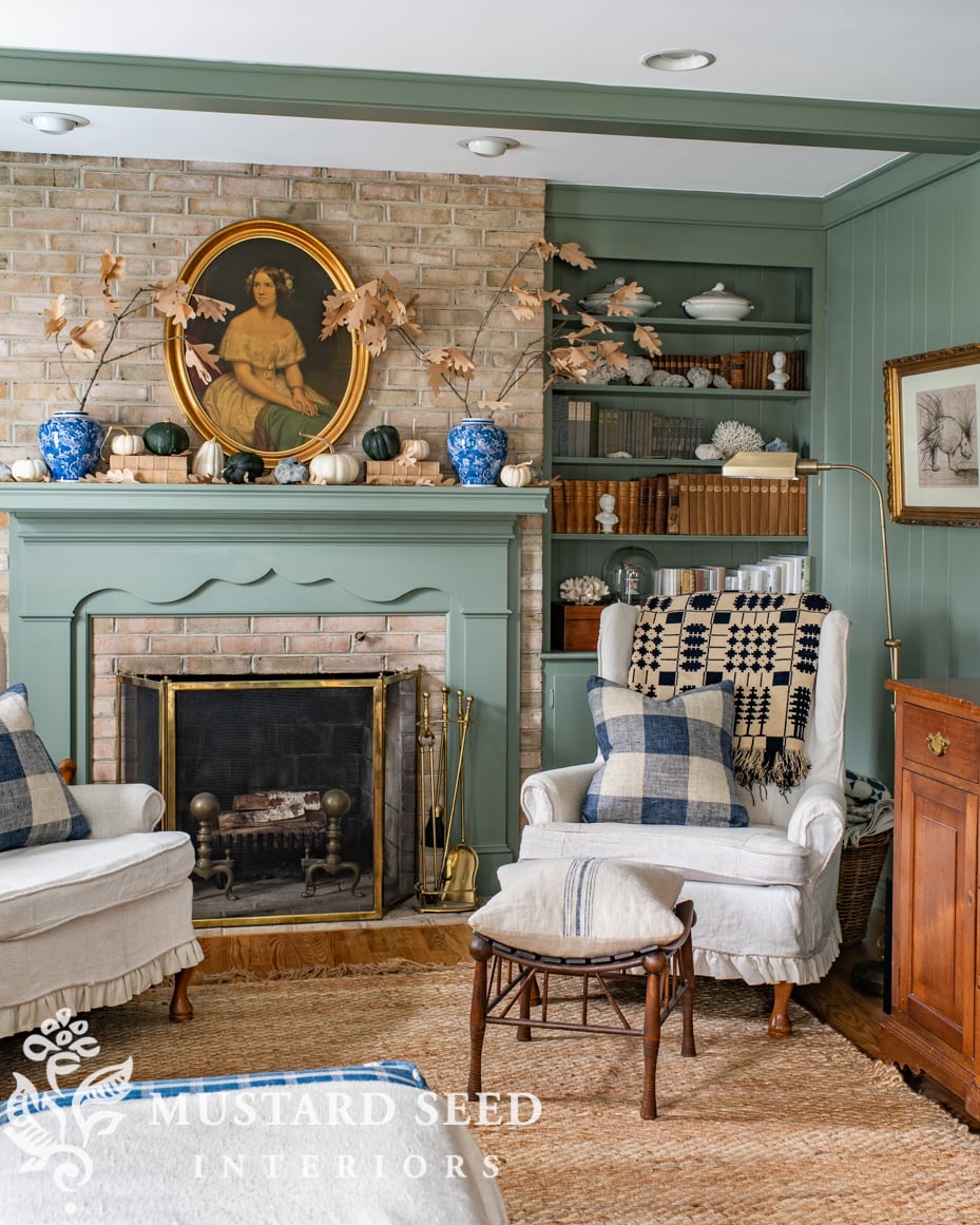 simple, natural fall mantel | autumn craft project | fall decorating | miss mustard seed