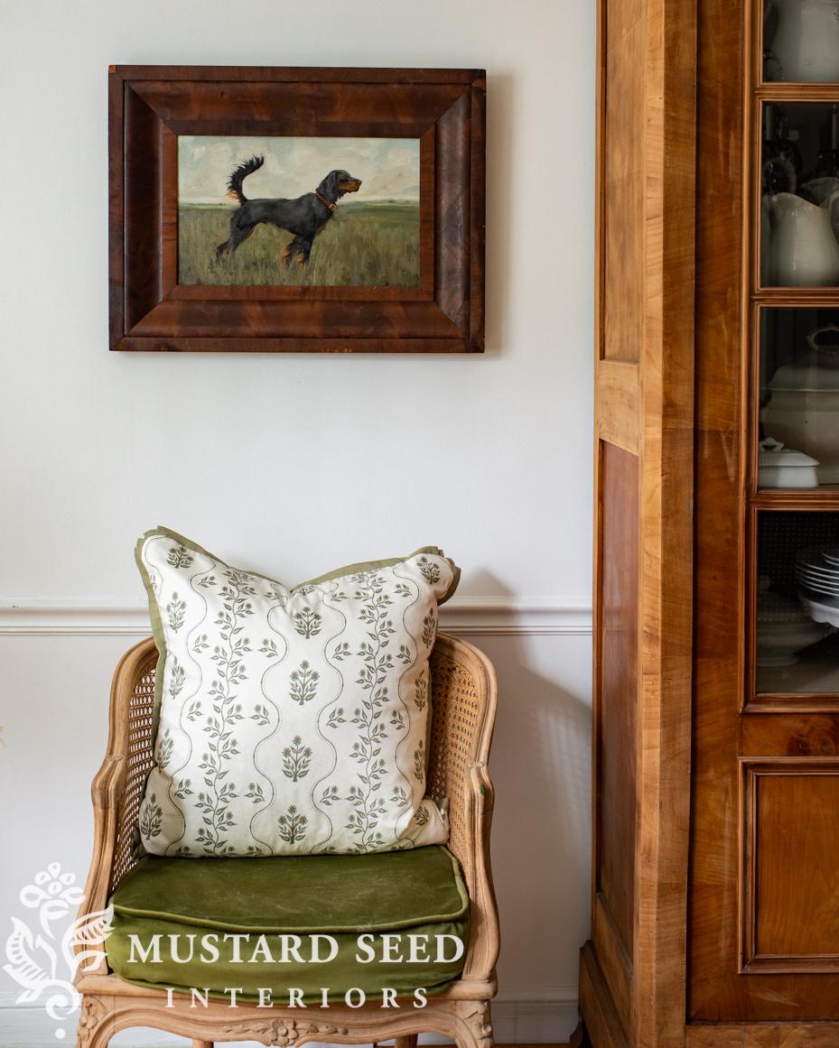 how to style pet portraits in interiors | miss mustard seed