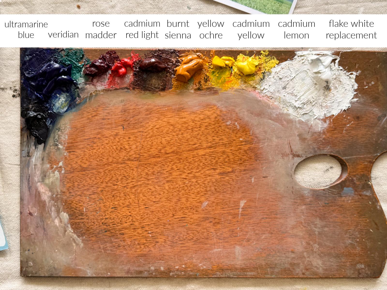 marian parsons oil palette | miss mustard seed