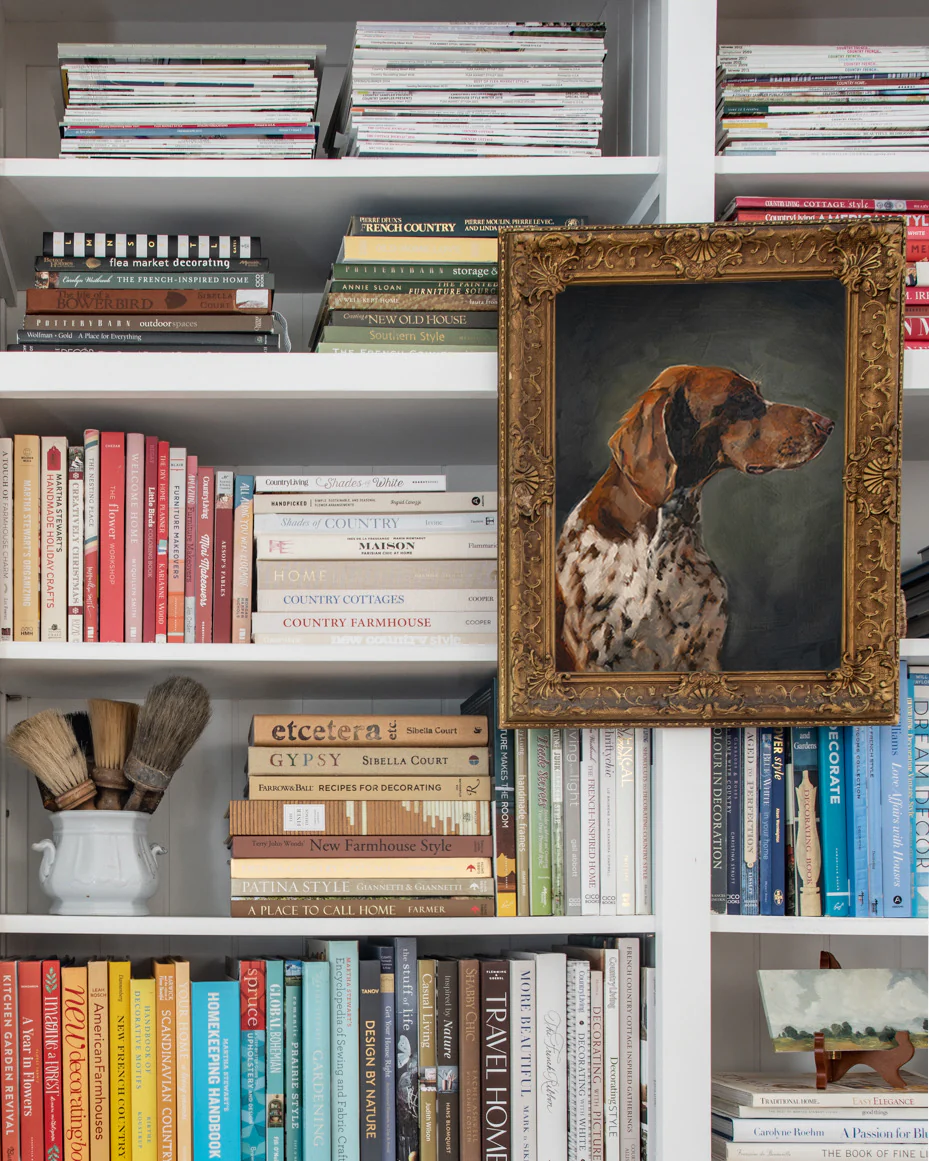 how to style pet portraits in interiors | miss mustard seed