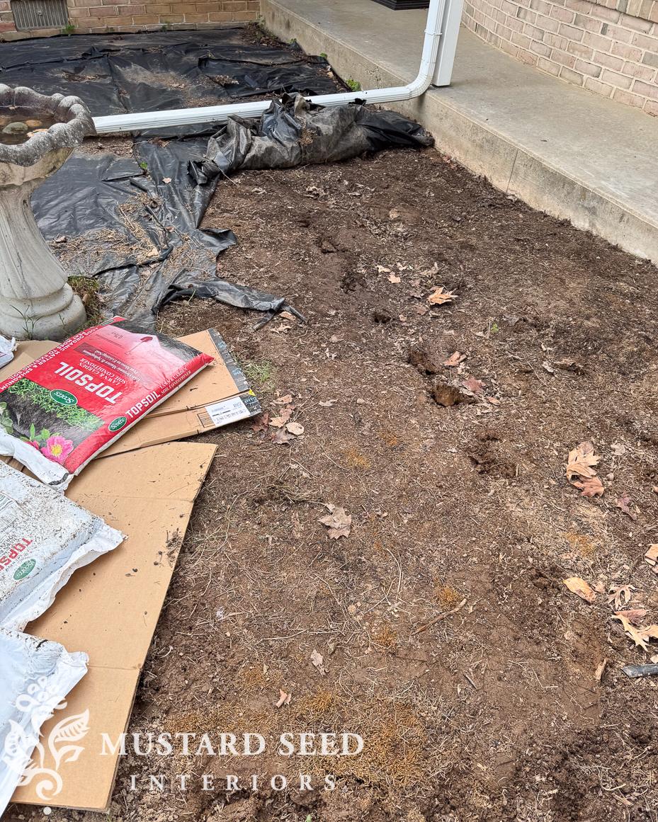 front garden bed planting | 1970 home renovation | miss mustard seed