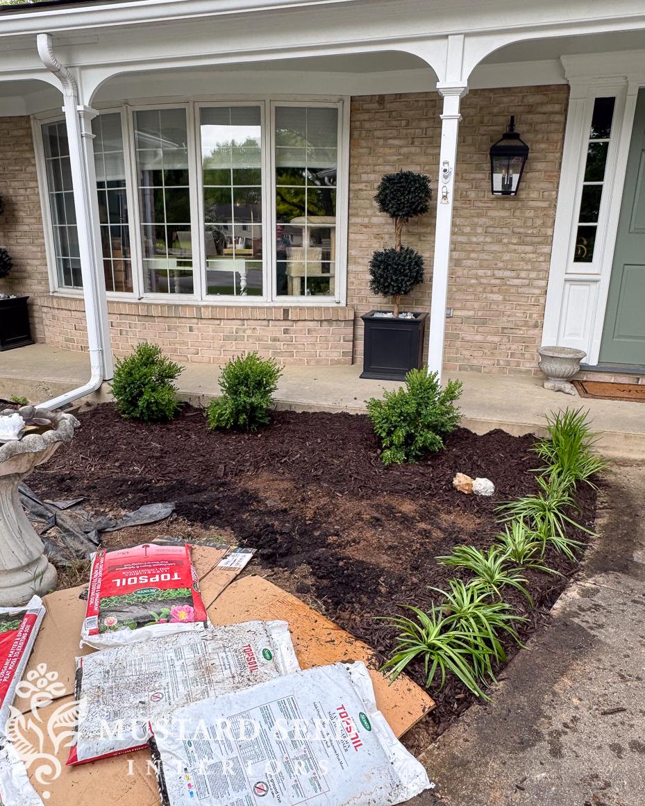 front garden bed planting | 1970 home renovation | miss mustard seed