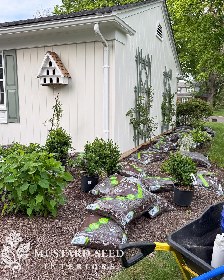 front garden bed planting | 1970 home renovation | miss mustard seed