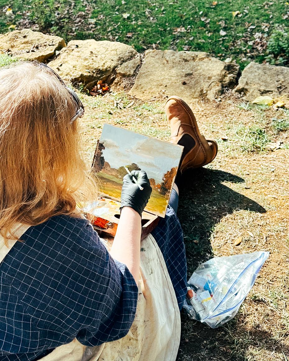 Plein Air Painting at Hidcote Manor | Cotswolds England | miss mustard seed