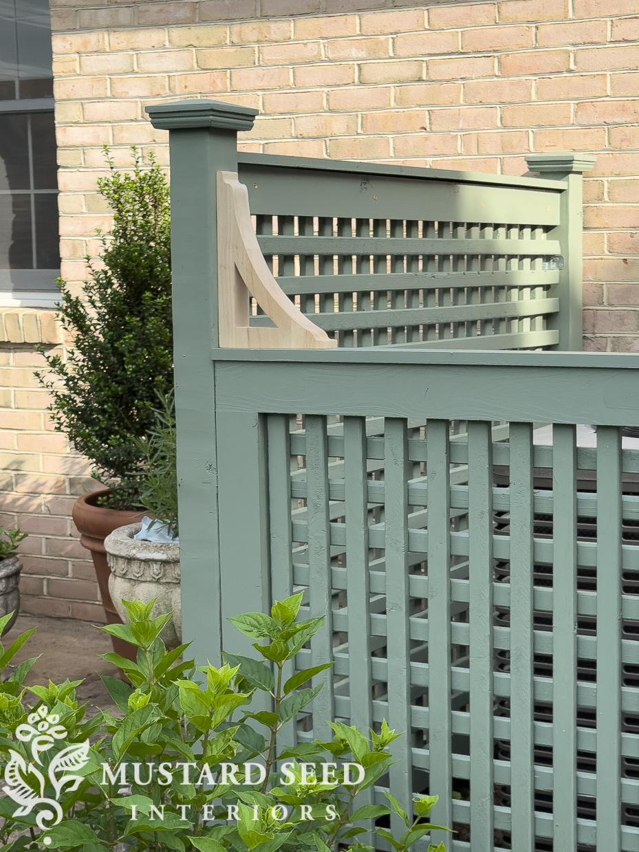 custom built A/C surround | card room green | miss mustard seed