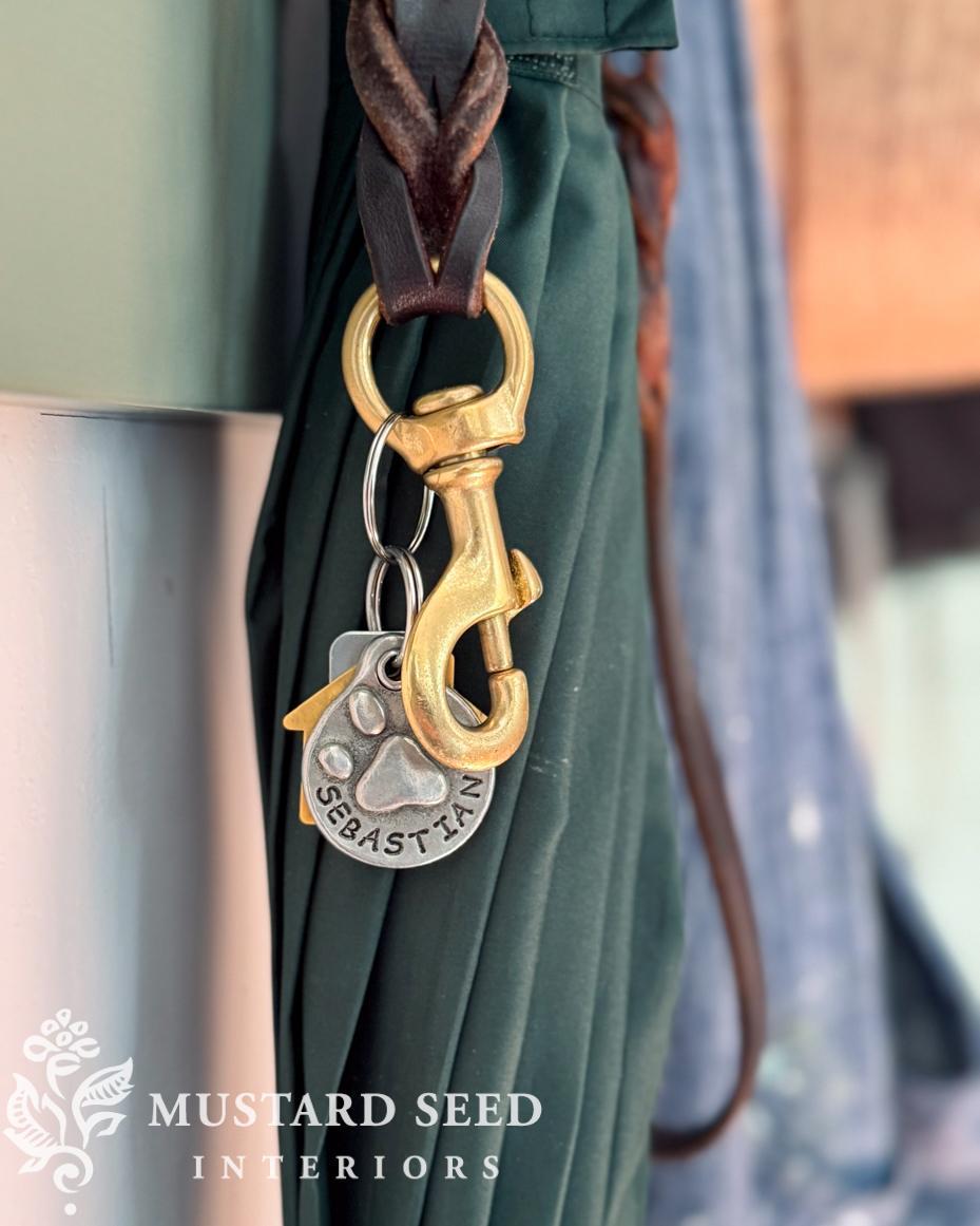 Sebastian leash and tags | miss mustard seed