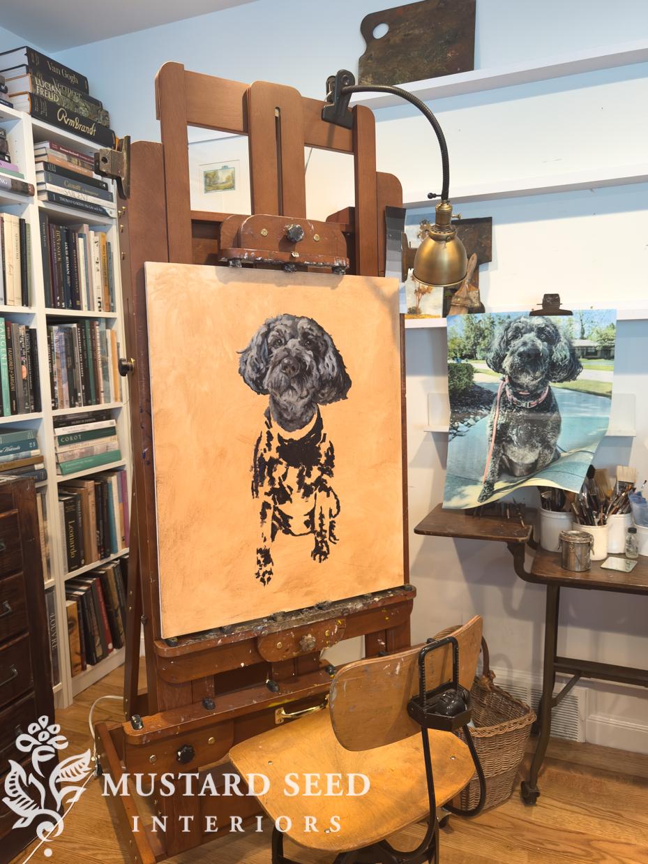 pet portraits for Fixer to Fabulous | marian parsons fine art | original oil paintings | miss mustard seed