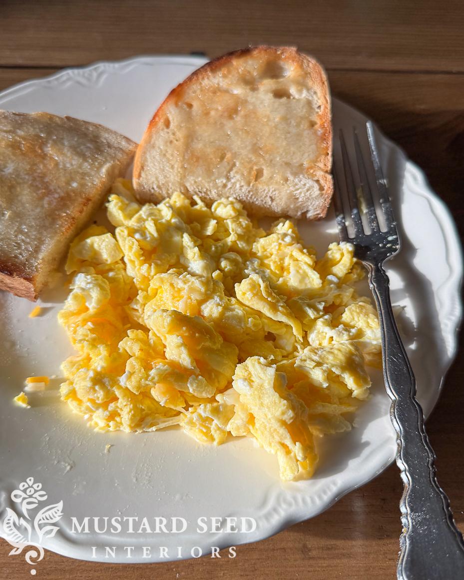 fresh eggs and sourdough toast | miss mustard seed