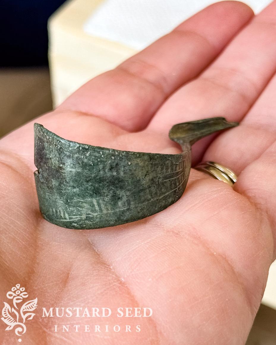 roman Alecia brooch from 50 BC | found by Carol Butler with metal detector | miss mustard seed
