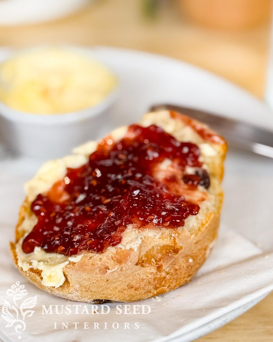 Daylesford Organic Farmshop | scones, jam, and clotted cream | miss mustard seed