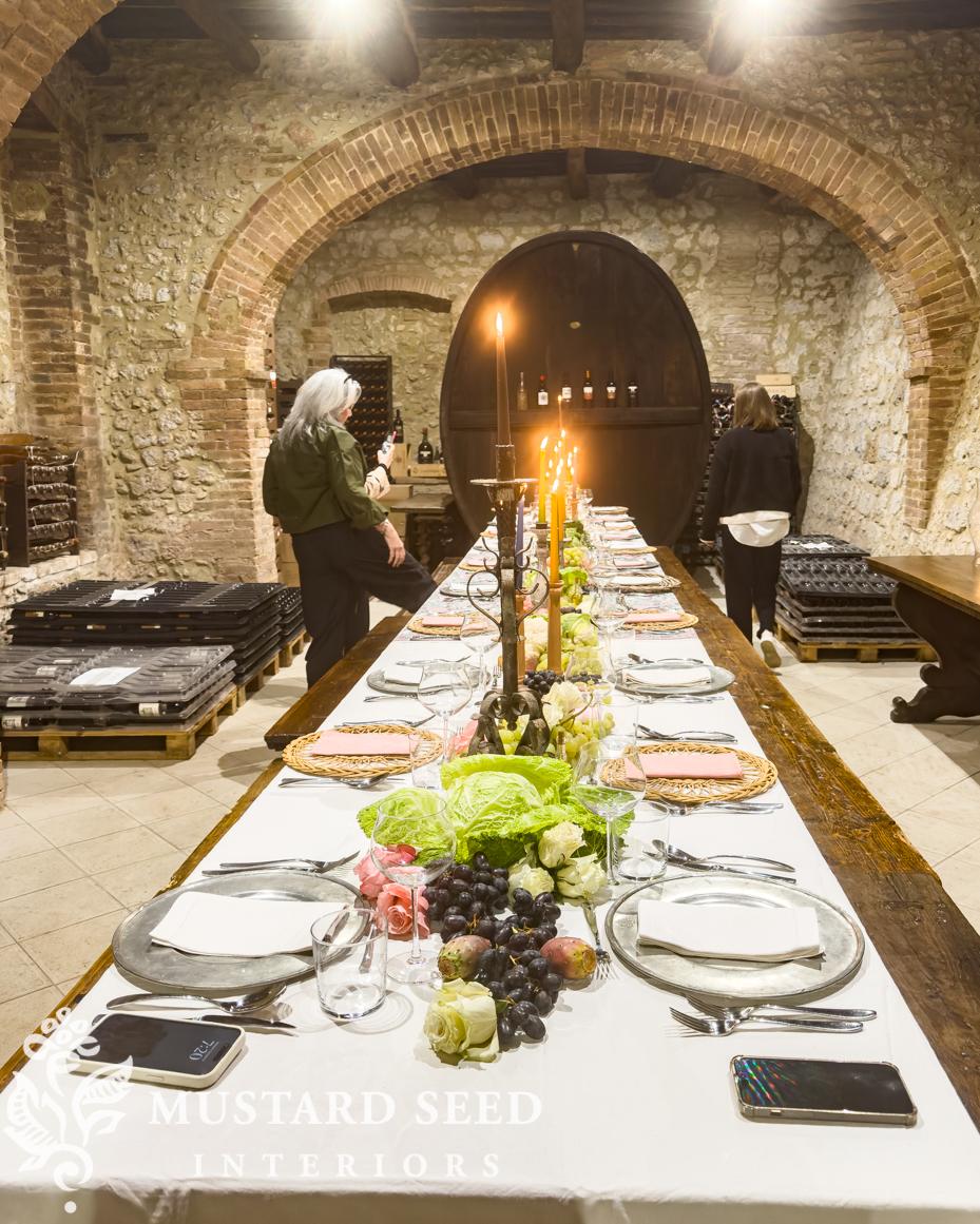 touring and dinner in a Tuscan castle & vineyard | miss mustard seed