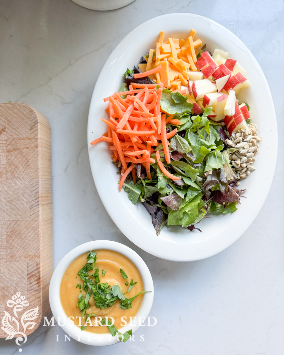 salad and carrot soup | miss mustard seed