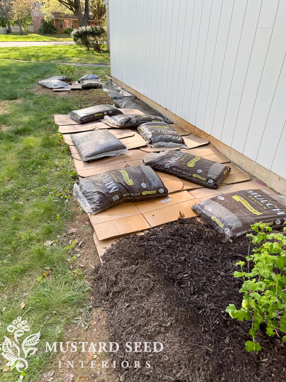 front garden bed planting | 1970 home renovation | miss mustard seed