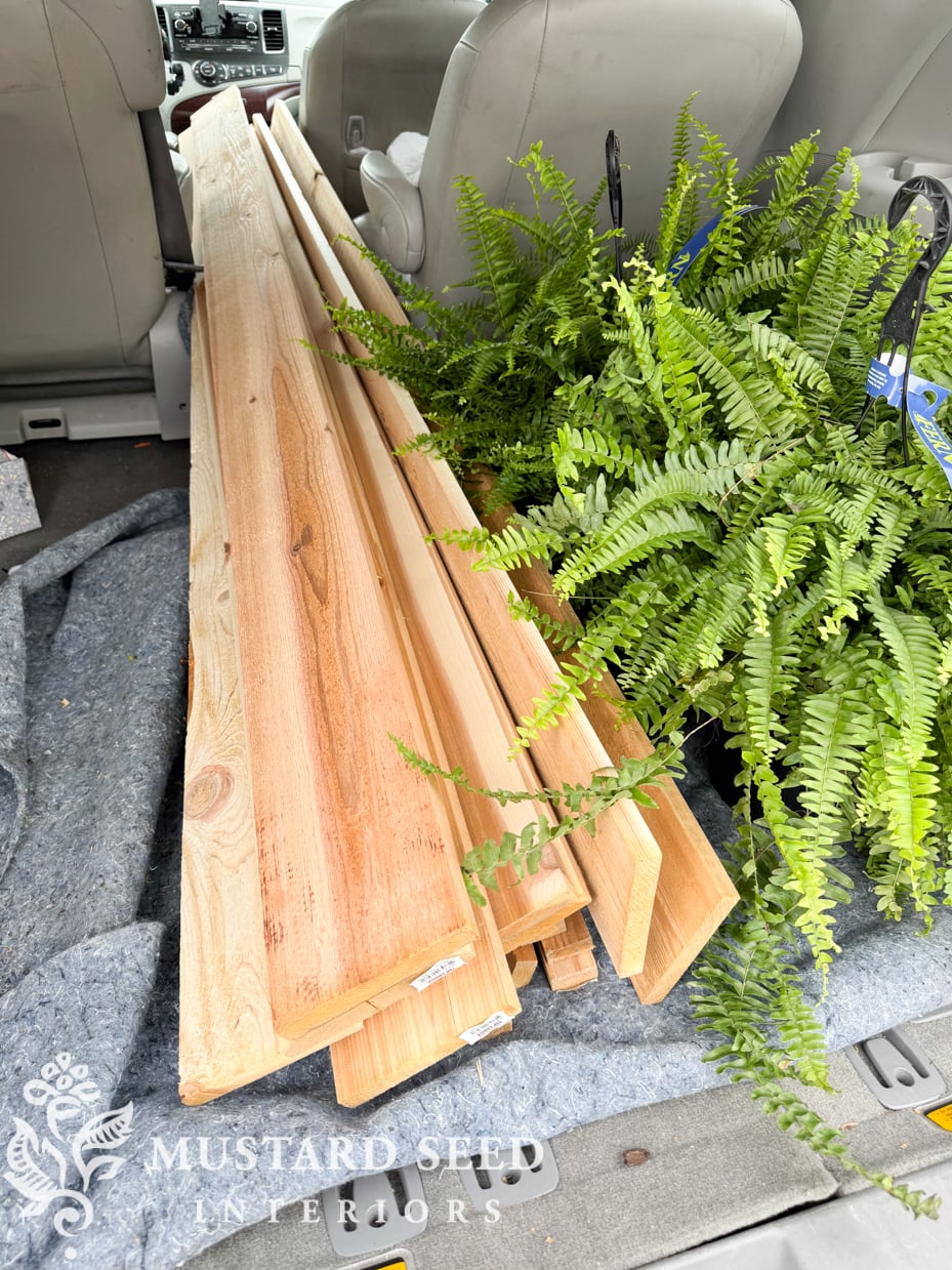 designing a cedar garden trellis | miss mustard seed