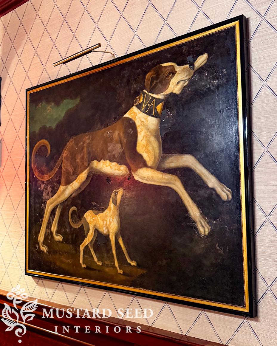 antique dog painting | miss mustard seed