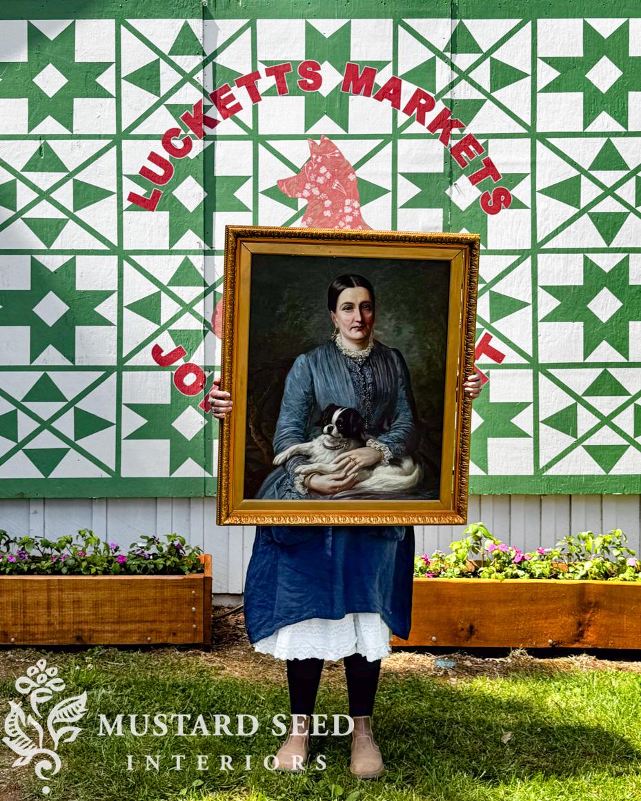 antique portrait in the kitchen | miss mustard seed