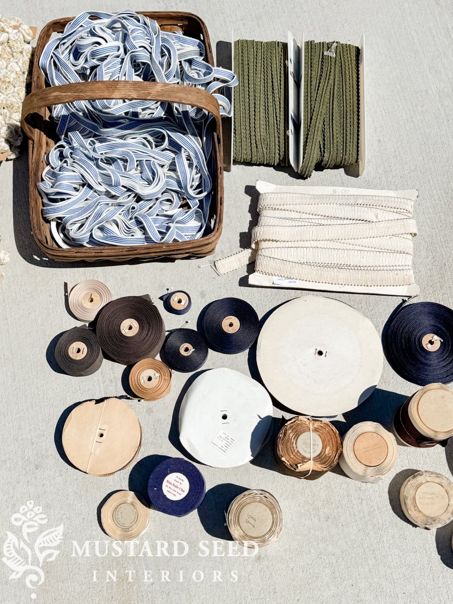 "solar cleaning" vintage and antique ribbons and trim | miss mustard seed