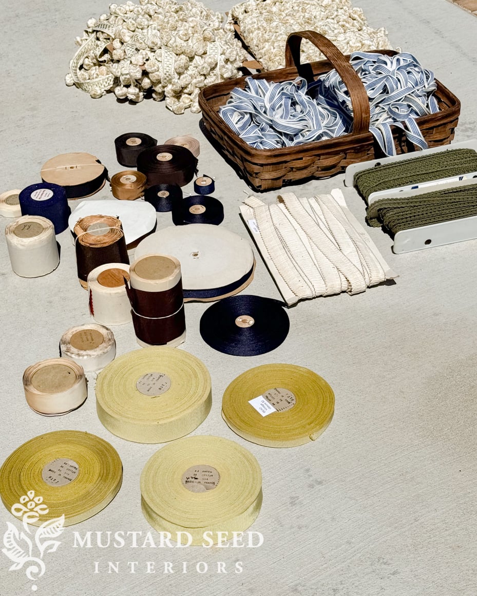 "solar cleaning" vintage and antique ribbons and trim | miss mustard seed