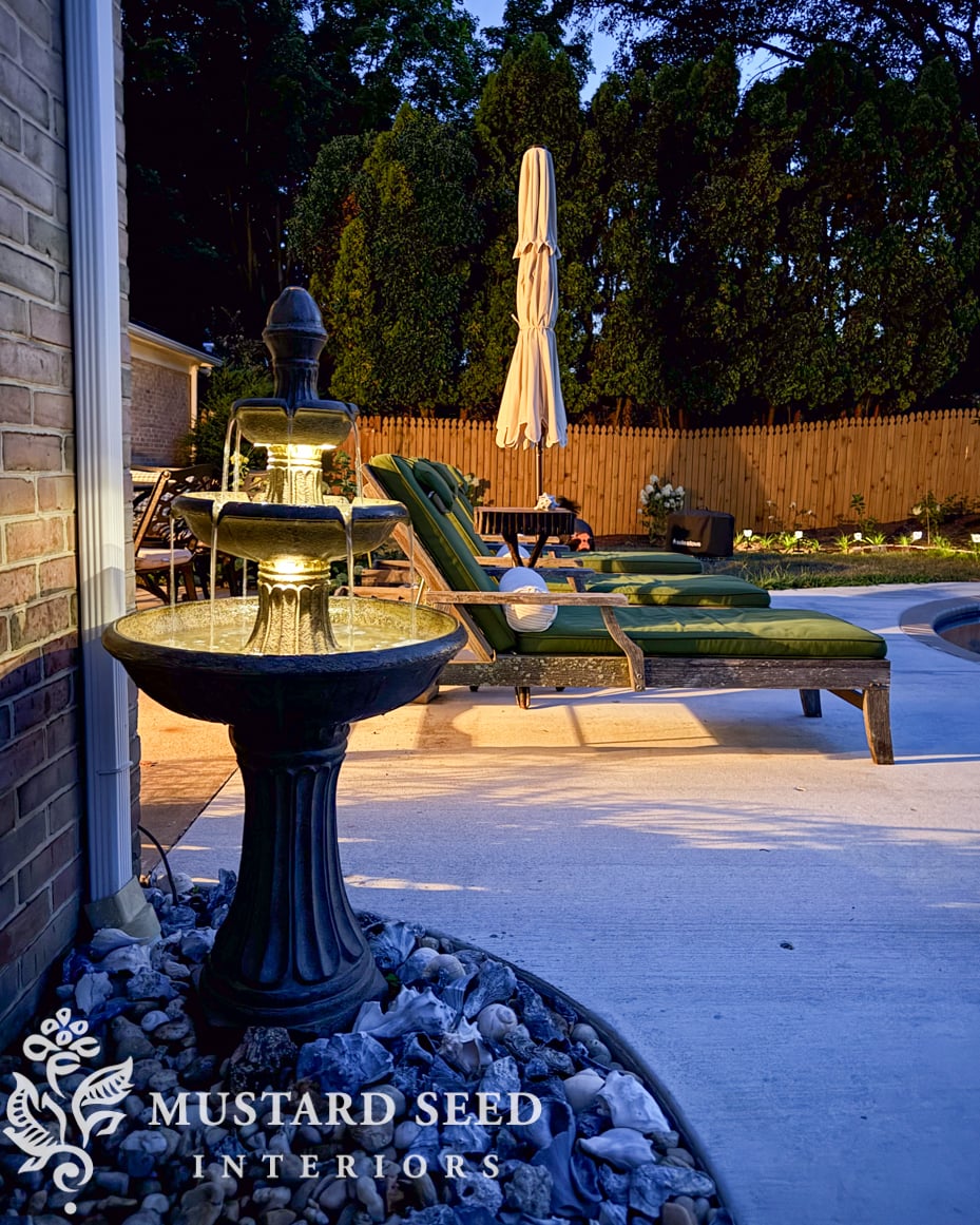 lamps plus tiered lit fountain | miss mustard seed