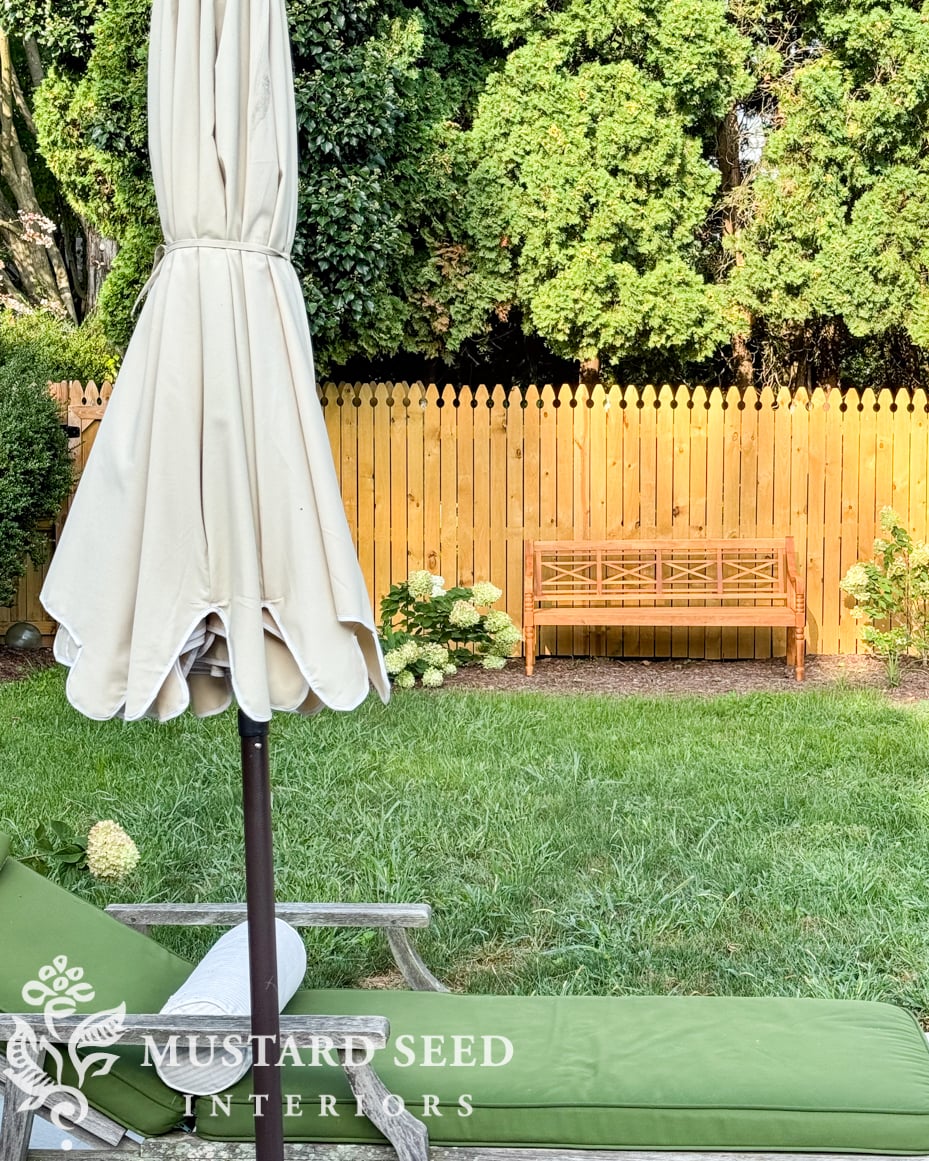 lamps plus teak bench | miss mustard seed