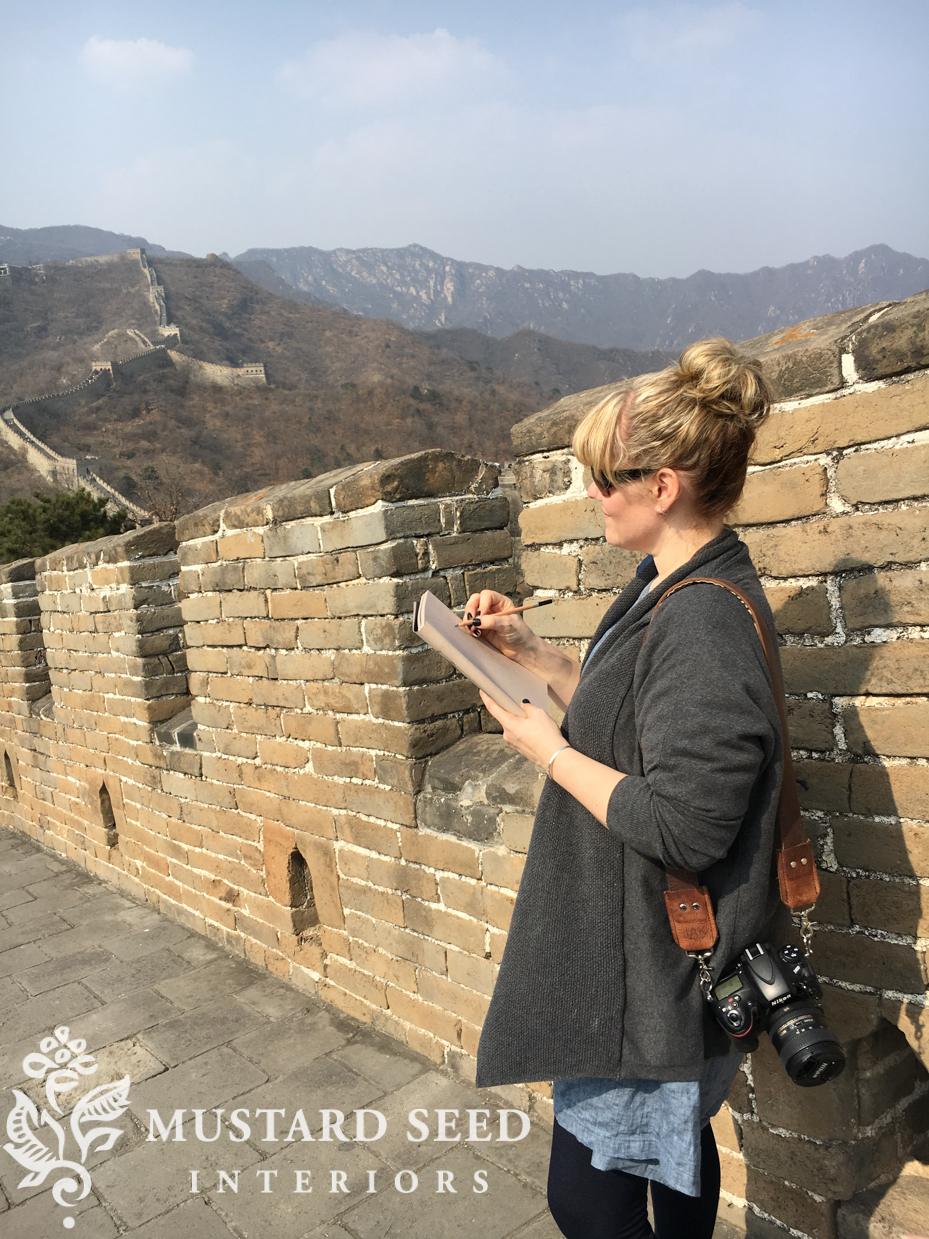 sketching on the great wall of china | miss mustard seed