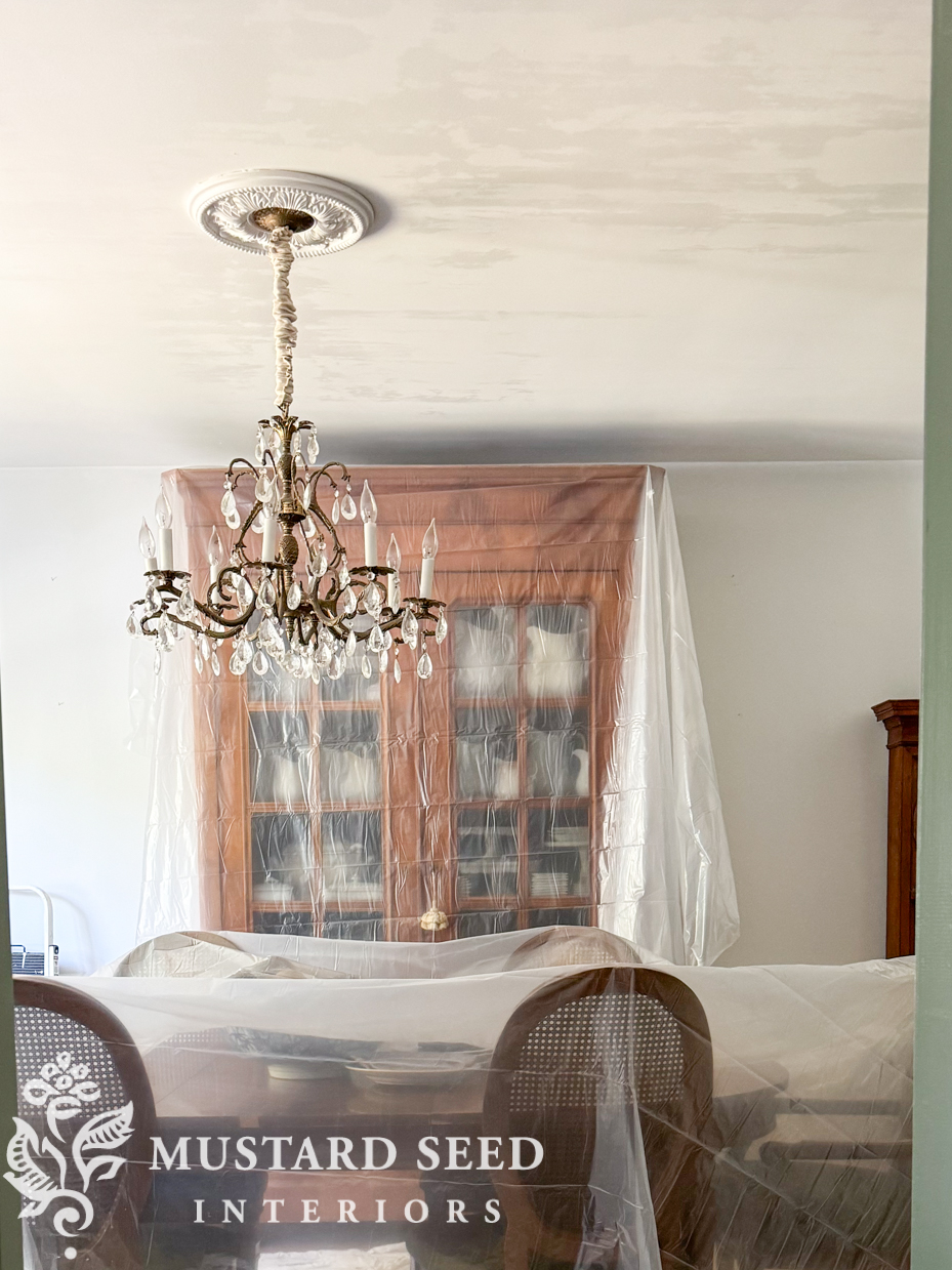 painting dining room ceiling | miss mustard seed