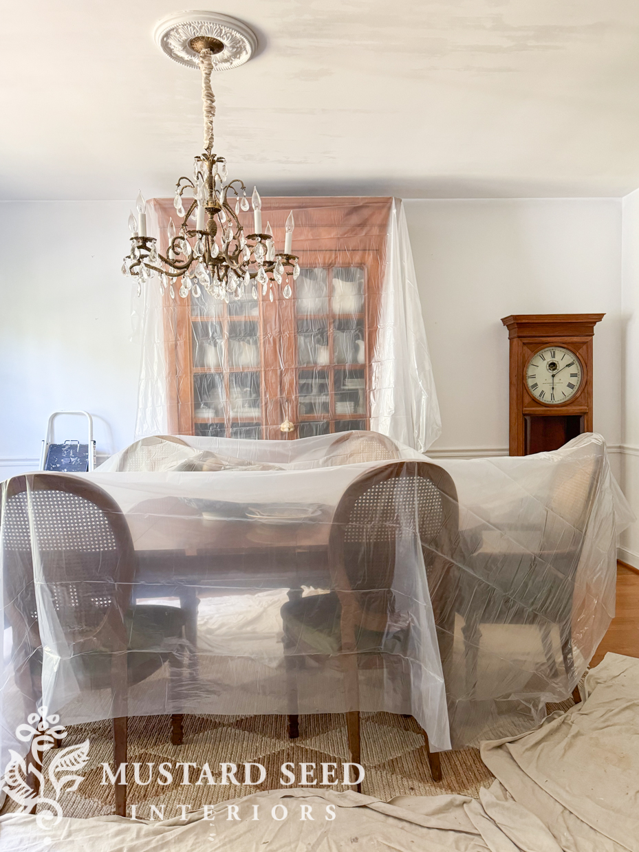 painting dining room ceiling | miss mustard seed