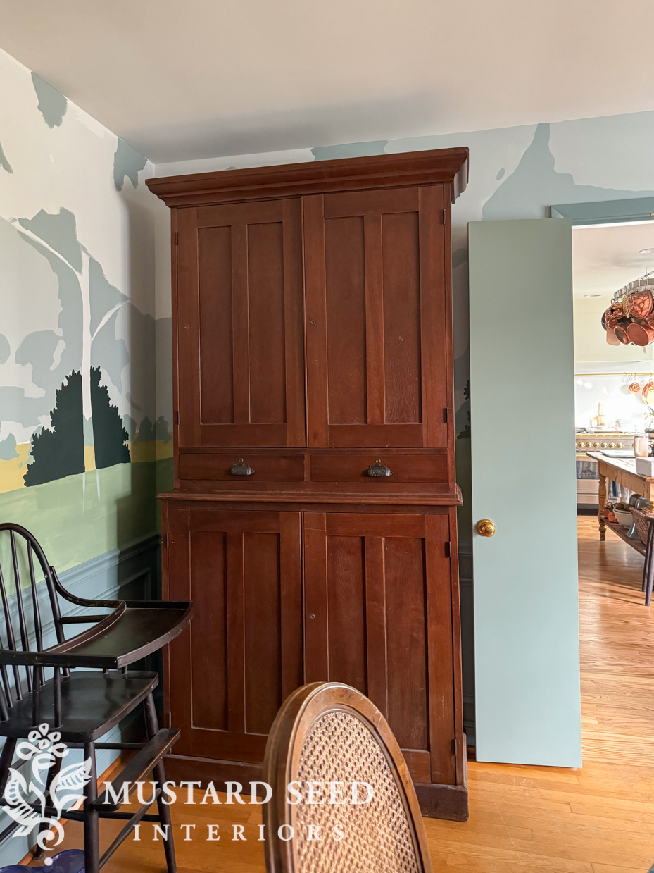 dining room mural in progress | miss mustard seed