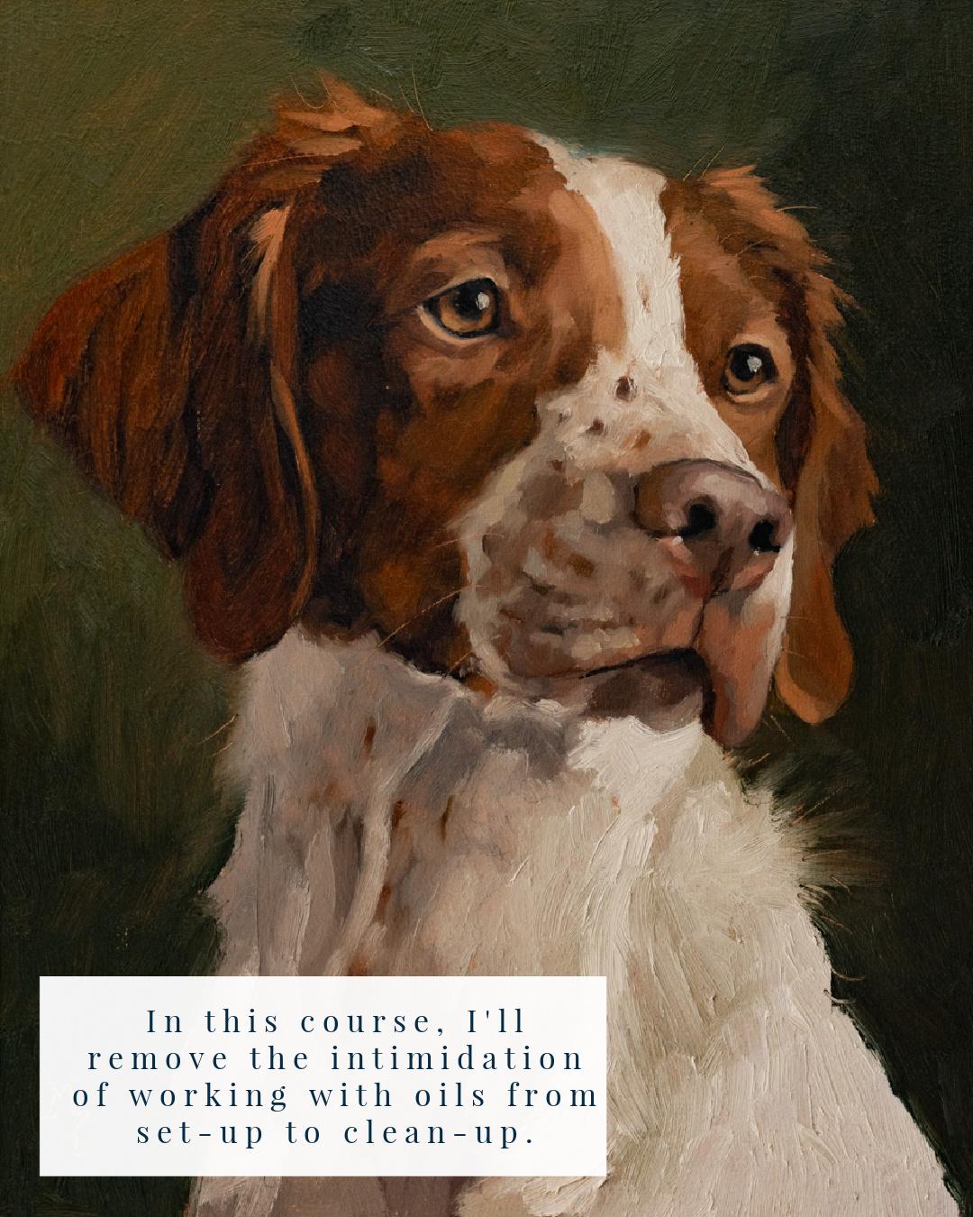 Pet Portraits in Oils for Beginners | Miss Mustard Seed