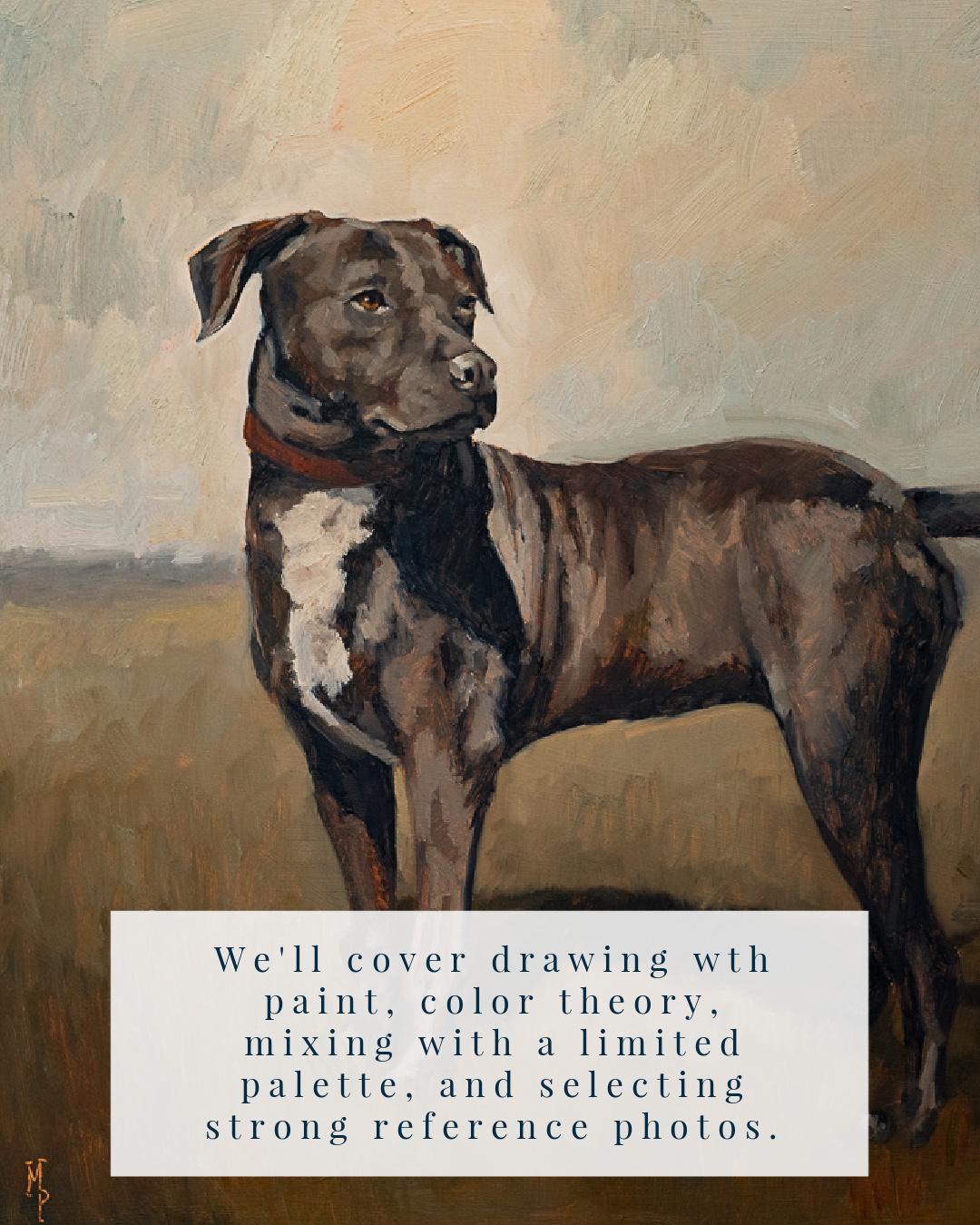 Pet Portraits in Oils for Beginners | Miss Mustard Seed