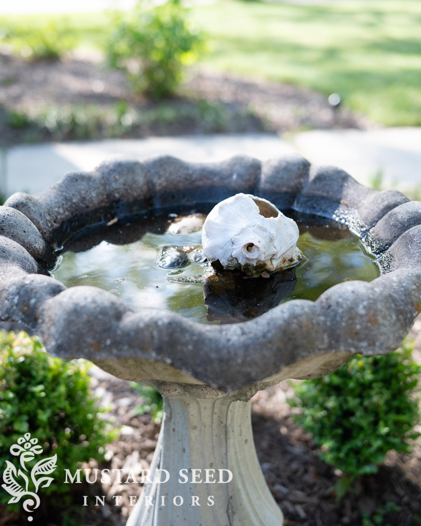 concrete bird bath | miss mustard seed