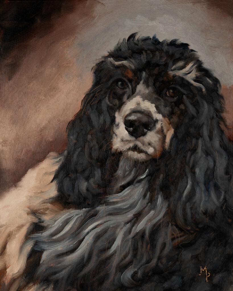 original oil painting | dog portrait in oils | marian parsons | miss mustard seed
