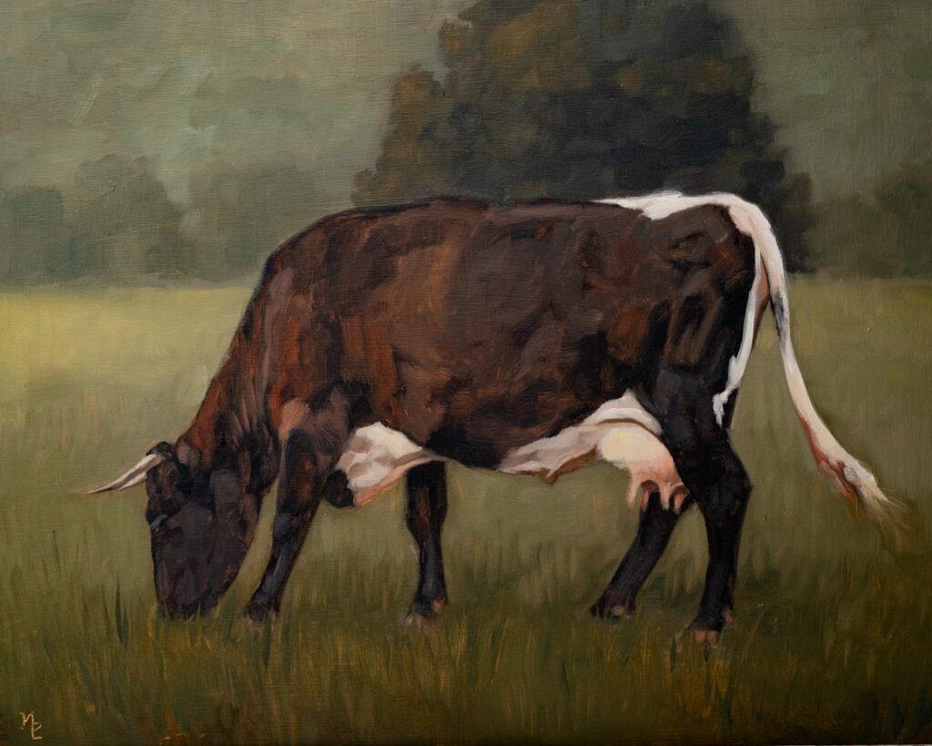 cowsold cow oil painting | marian parsons fine art | miss mustard seed