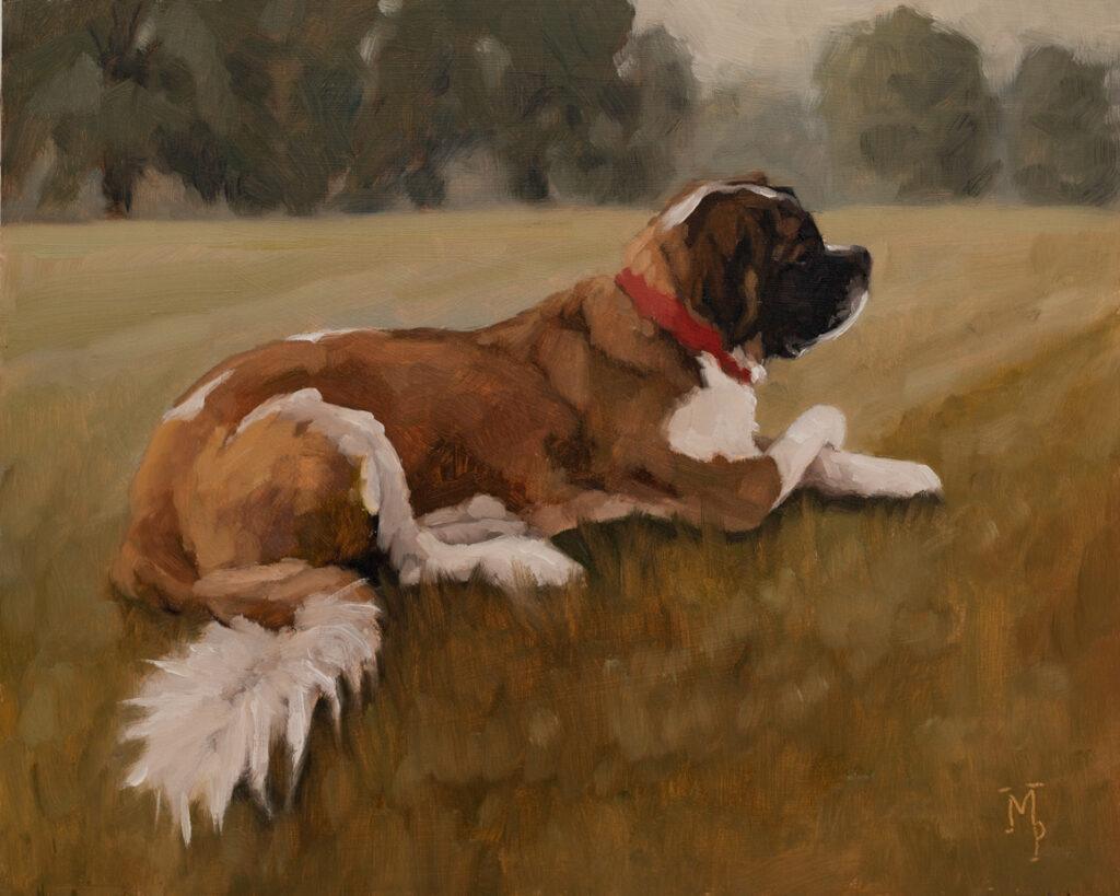 original oil painting | marian parsons fine art | pet portraits | miss mustard seed
