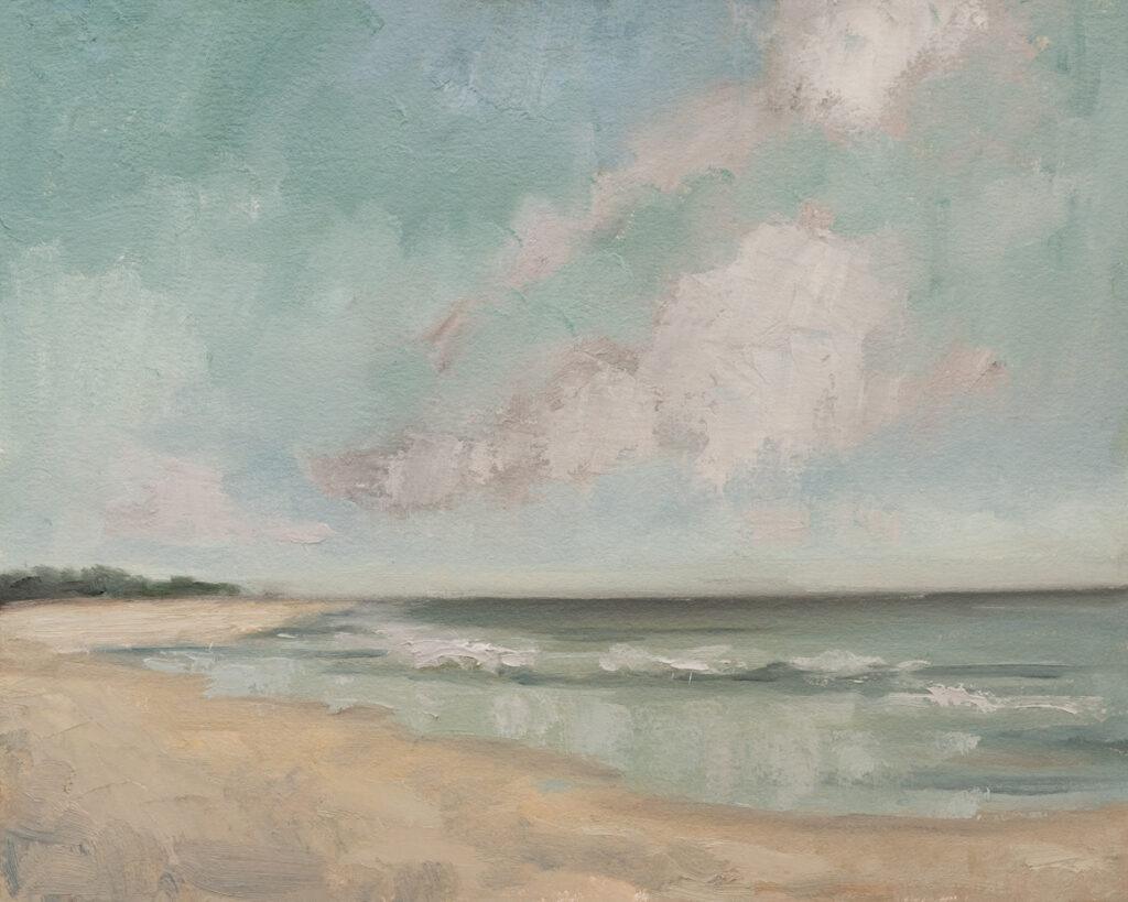 original oil painting | seascape in oils | marian parsons | miss mustard seed