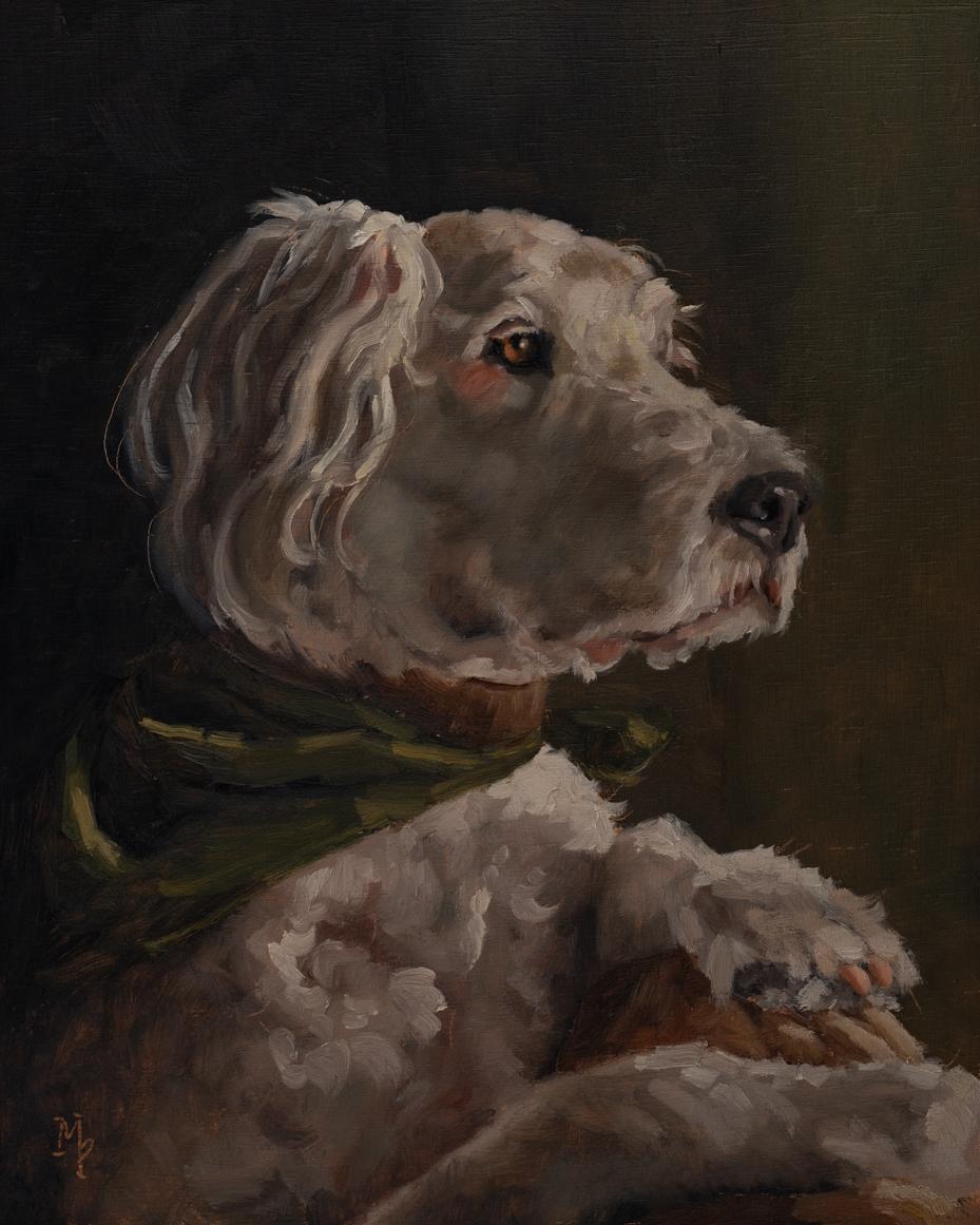 original oil painting dog portrait | marian parsons fine art
