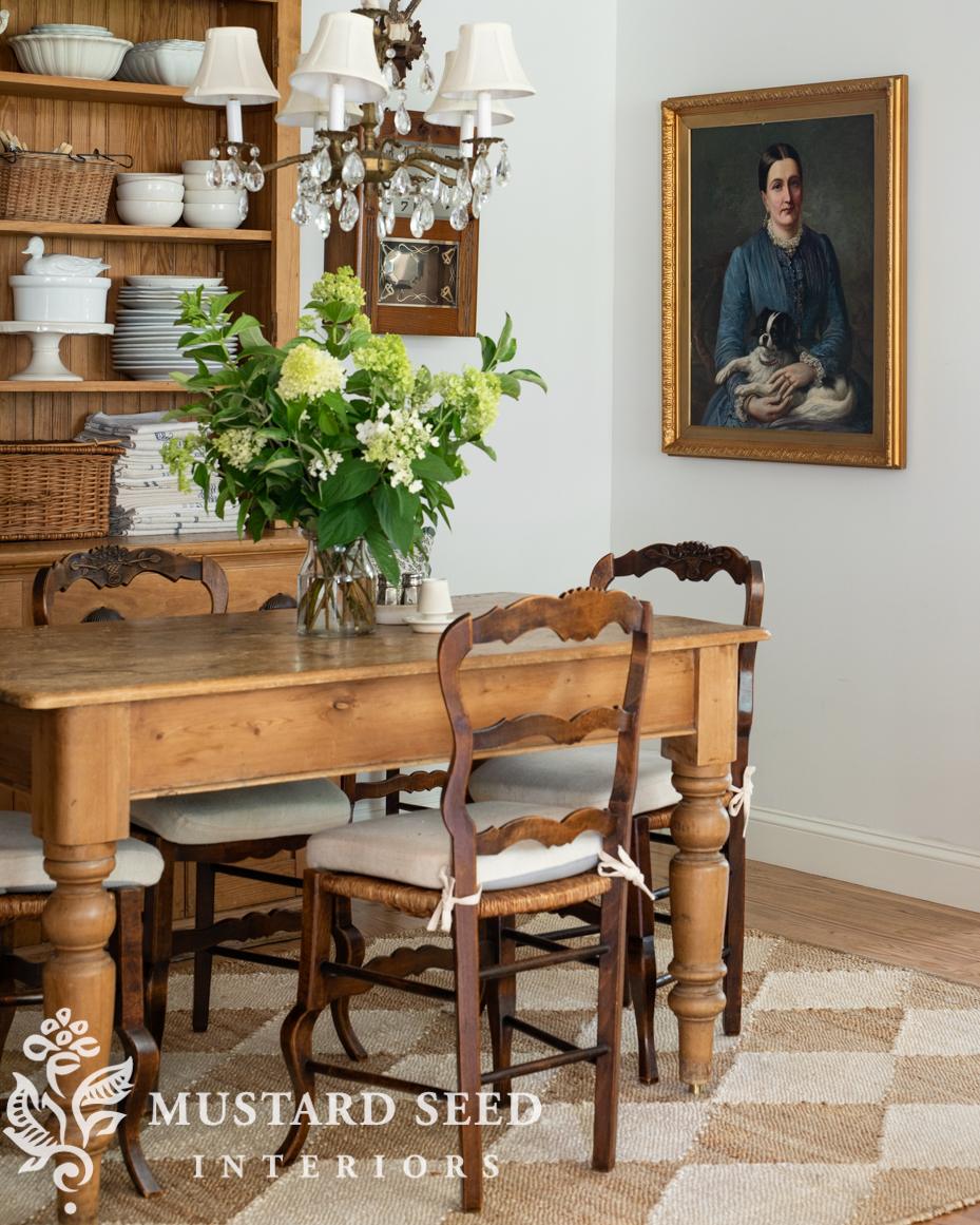 antique portrait in the kitchen | miss mustard seed
