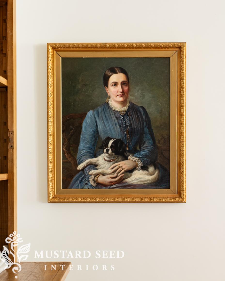 antique portrait in the kitchen | miss mustard seed