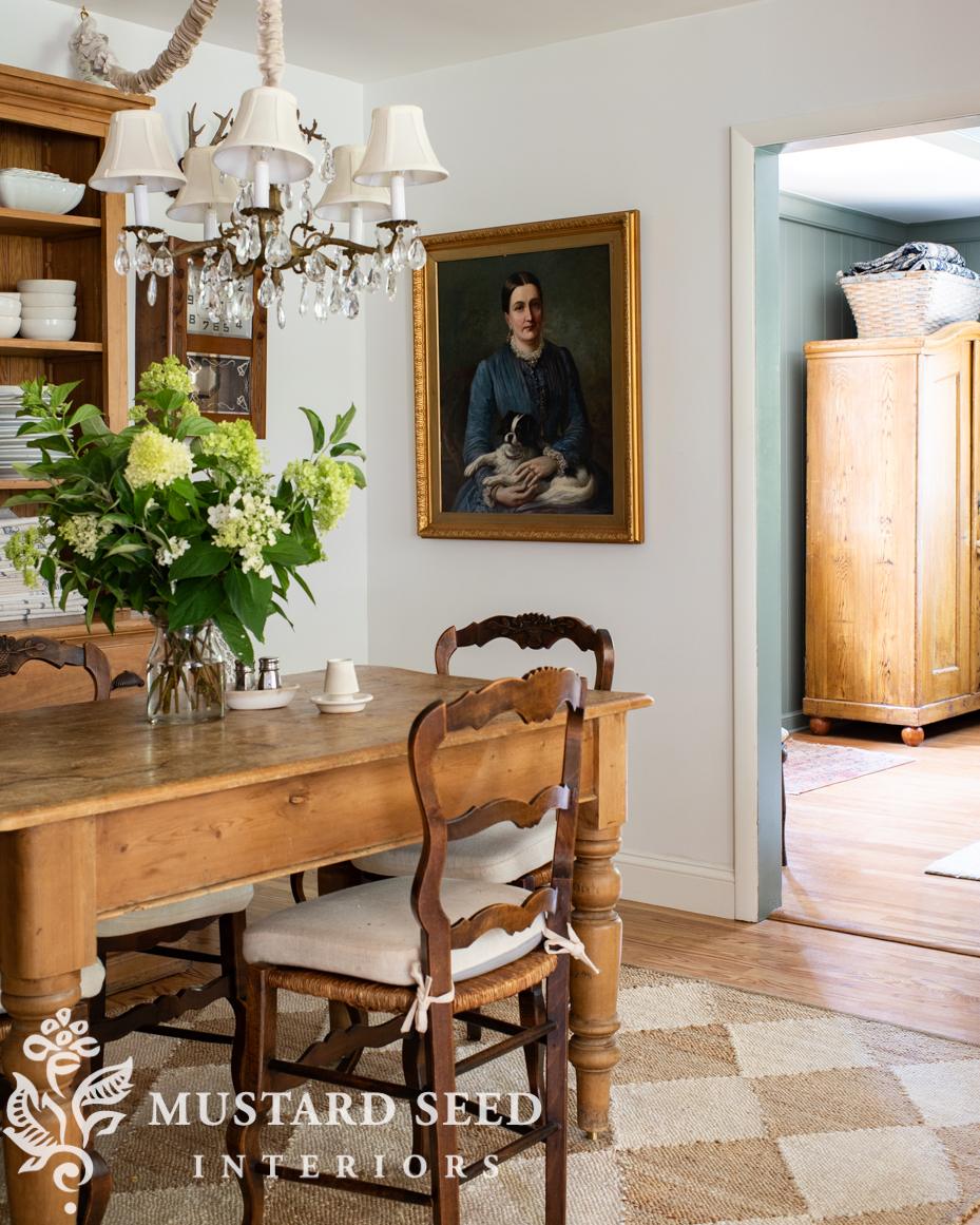 antique portrait in the kitchen | miss mustard seed