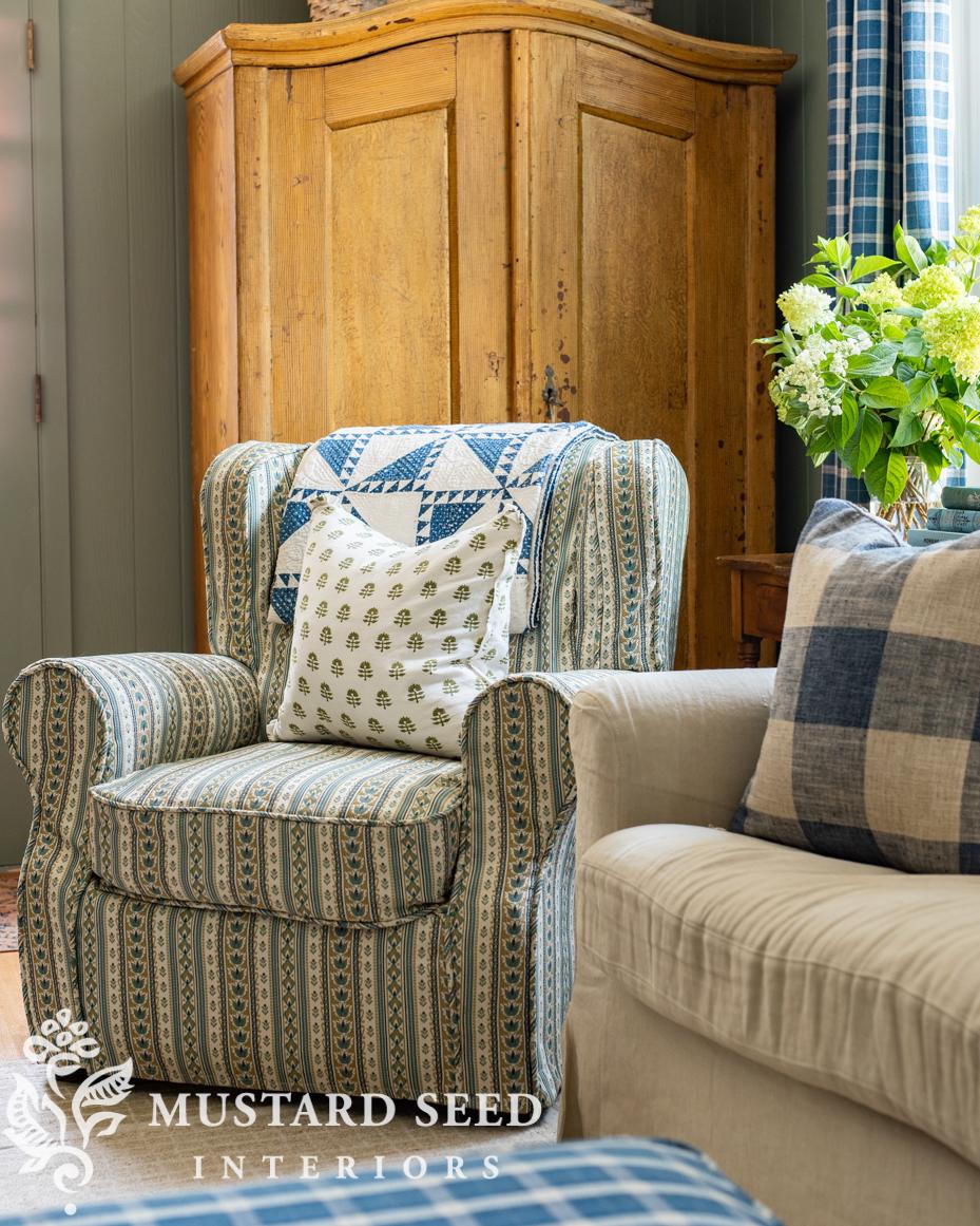 slipcovered recliner | miss mustard seed