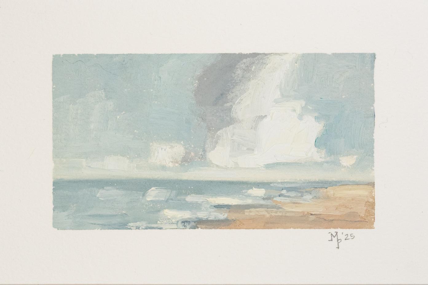 oil seascapes on paper | mustard seed fine art | marian parsons