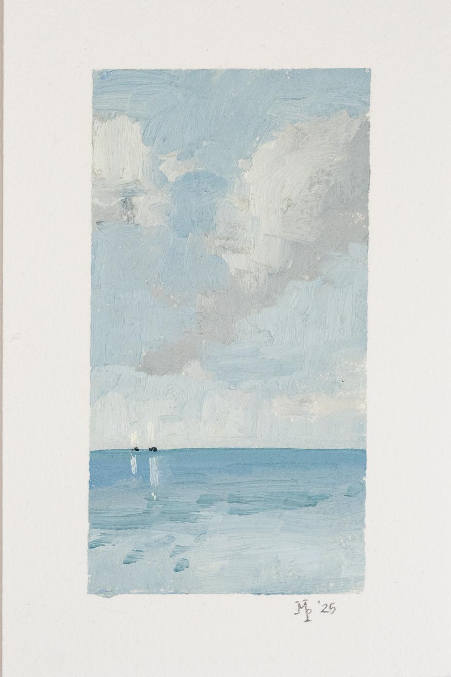 oil seascapes on paper | mustard seed fine art | marian parsons