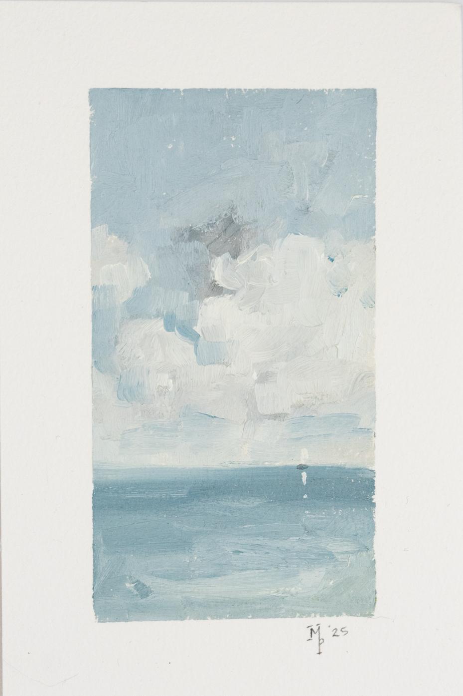 oil seascapes on paper | mustard seed fine art | marian parsons