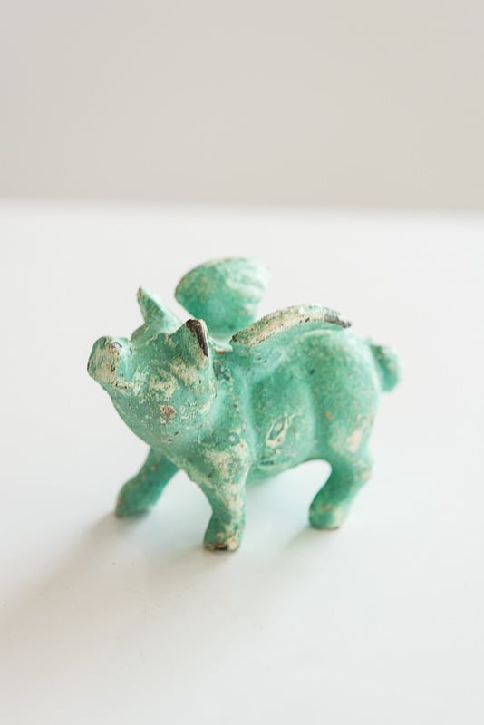 cast iron pig with wings | miss mustard seed
